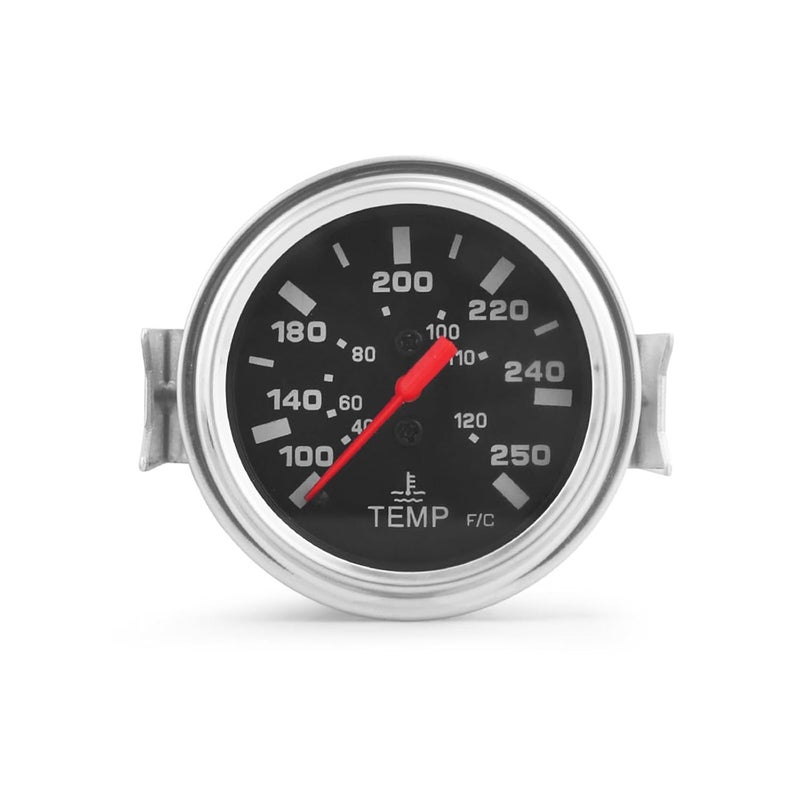 Dyno Racing 2" 52mm 12V Pointer Mechanical Water Temperature Temp Gauge (40-120℃,100-250℉),Yellow Light Car Meter with Sensor NPT 1/2,1.8m Wire Length - Image 5